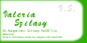 valeria szilasy business card